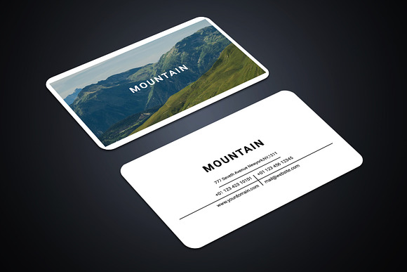 Mountain Agency Business Card in Business Card Templates - product preview 3