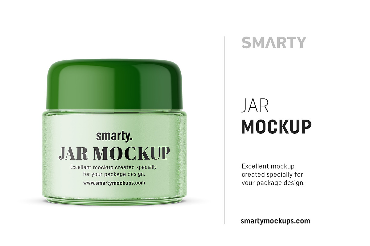 Semi transparent jar mockup in Product Mockups - product preview 8