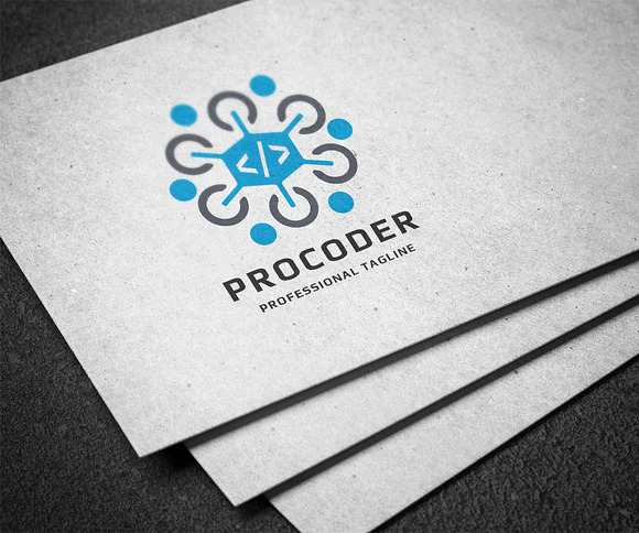 Professional Coder Logo in Logo Templates - product preview 1