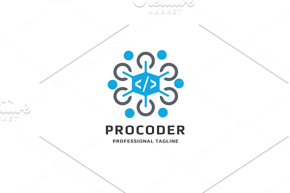 Professional Coder Logo in Logo Templates - product preview 2