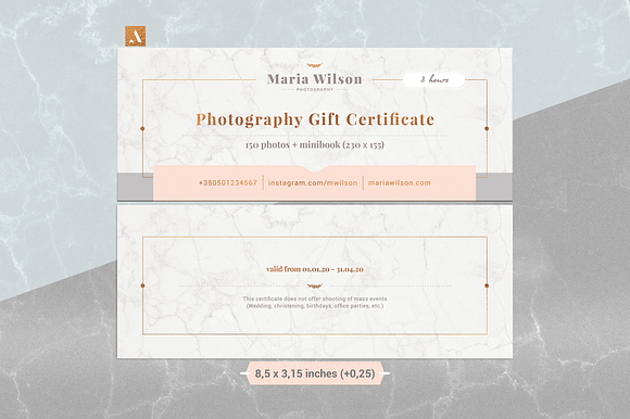 Gift certificate - Marble, Rose Gold in Card Templates - product preview 13