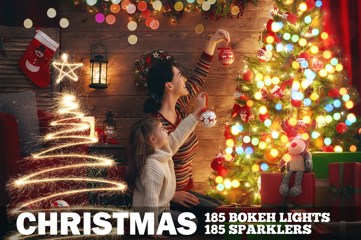 Christmas Bundle Bokeh, Sparklers in Objects - product preview 8
