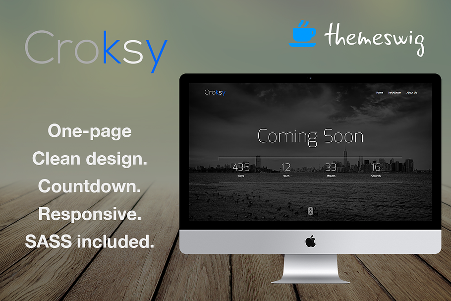 Croksy Coming Soon in Bootstrap Themes - product preview 8