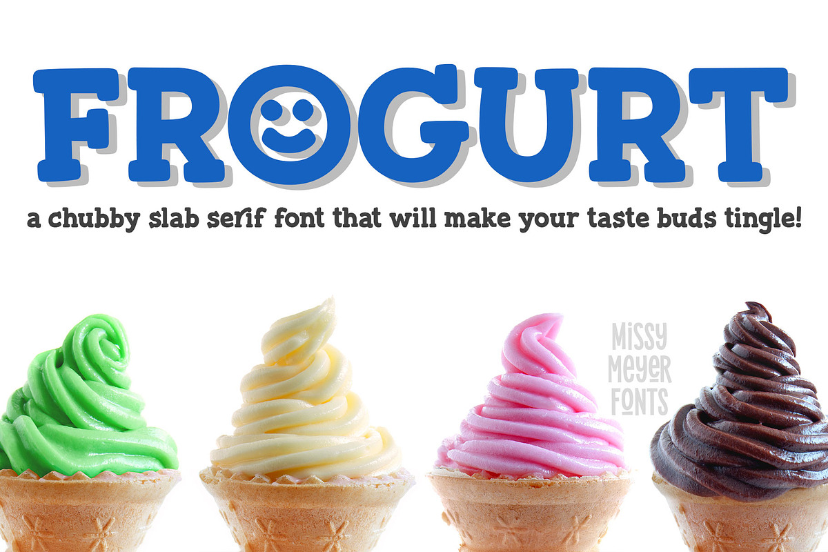 Frogurt: a fat fun slab serif font! in Slab Serif Fonts - product preview 8
