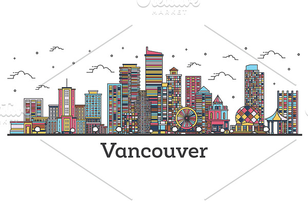 Outline Vancouver Canada City
