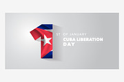 Cuba happy liberation day vector
