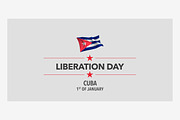 Cuba liberation day vector card
