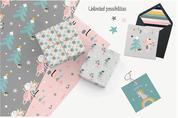 Xmas Unicorns in Illustrations - product preview 4