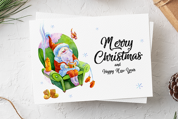 Christmas Greeting Card Template in Postcard Templates - product preview 3