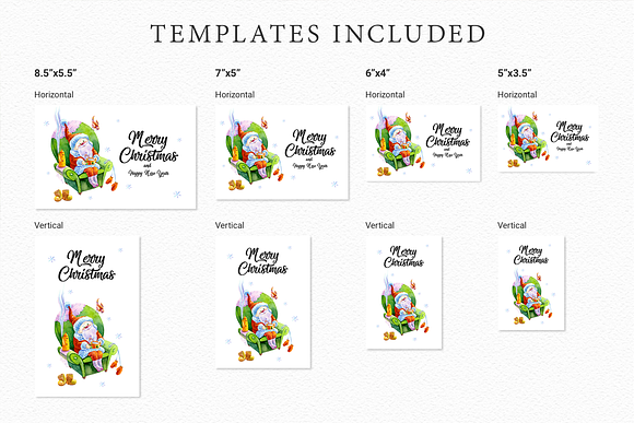 Christmas Greeting Card Template in Postcard Templates - product preview 7