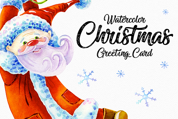 Christmas Greeting Card Template in Postcard Templates - product preview 1