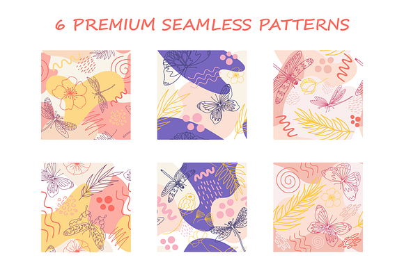 Organic natural seamless pattern set in Patterns - product preview 4