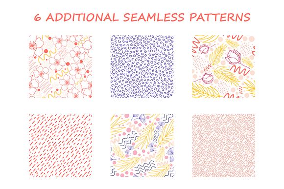 Organic natural seamless pattern set in Patterns - product preview 5