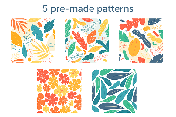Shapes and leaves for patterns in Patterns - product preview 1