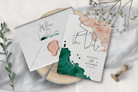 Greenery and Pink Wedding Suit in Wedding Templates - product preview 4