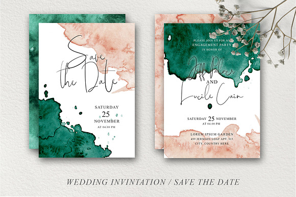 Greenery and Pink Wedding Suit in Wedding Templates - product preview 7