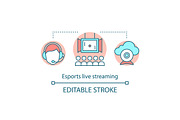 Esports live streaming concept icon