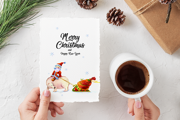 Christmas Greeting Card Template in Postcard Templates - product preview 6