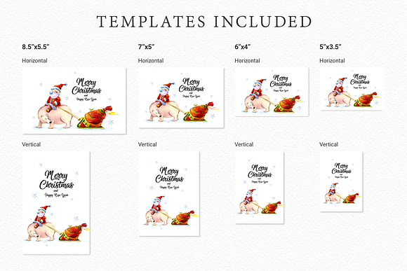 Christmas Greeting Card Template in Postcard Templates - product preview 7