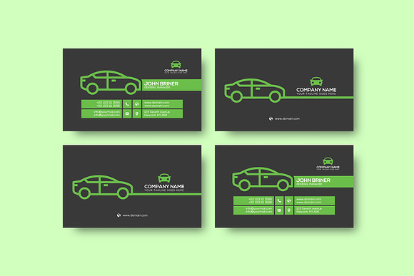 Car Wash Business Card in Business Card Templates - product preview 2
