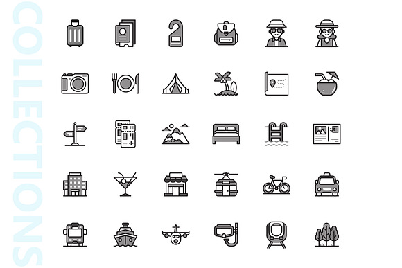 Travel & Tourism Chromatic Icons in Icons - product preview 2