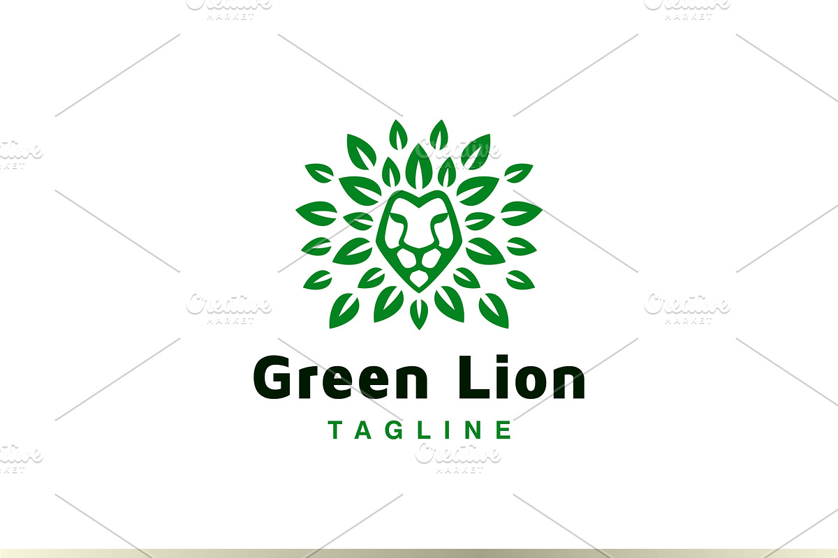 Green Lion in Logo Templates - product preview 8