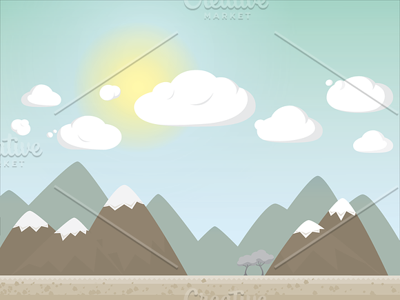 Mountains Vector Illustration in Illustrations - product preview 7