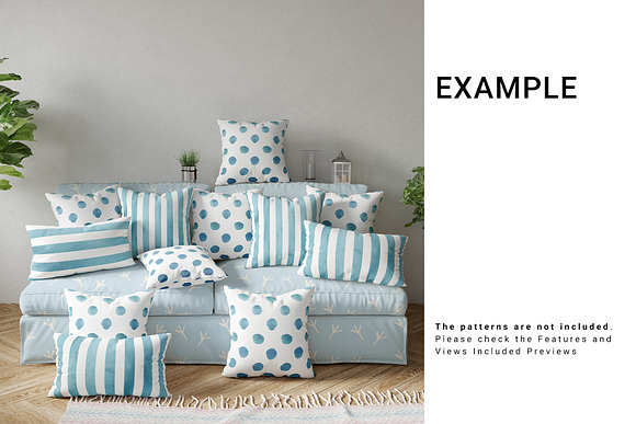 Throw Pillows Lumbar Pillows & Sofa in Product Mockups - product preview 3
