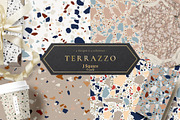 16 Terrazzo Seamless Pattern JPG+EPS