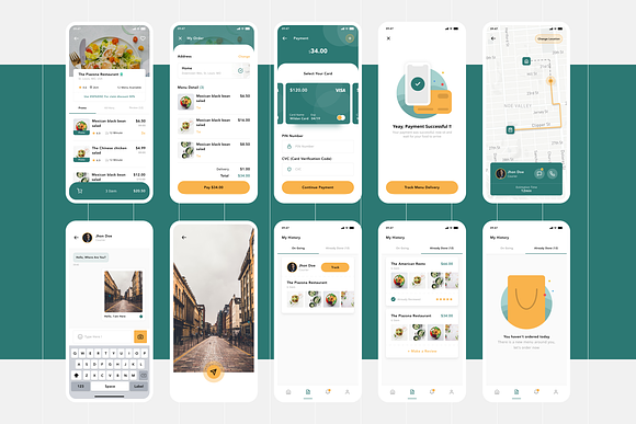 Delivious - Food Delivery UI-Kit in Mobile & Web Mockups - product preview 3