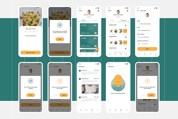 Delivious - Food Delivery UI-Kit in Mobile & Web Mockups - product preview 4