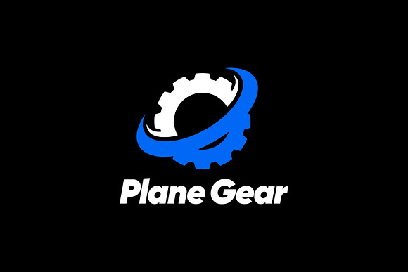 Plane Gear Logo Template in Logo Templates - product preview 1
