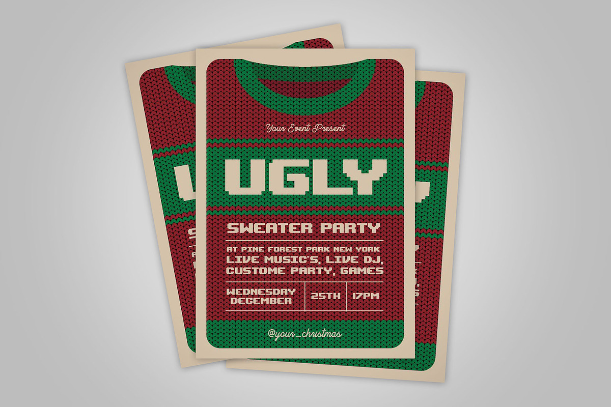 Ugly Sweater in Flyer Templates - product preview 8