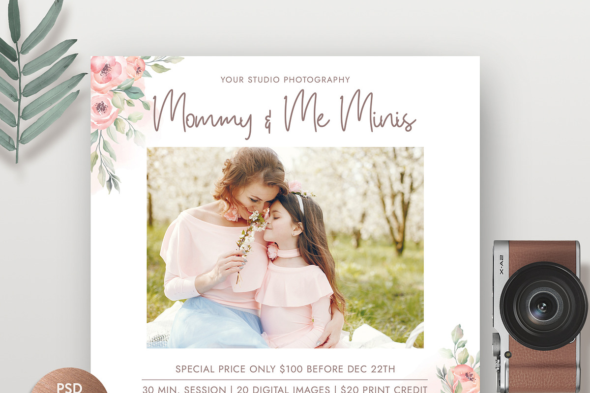 Mom & Me Mini Session Template MS050 in Flyer Templates - product preview 8