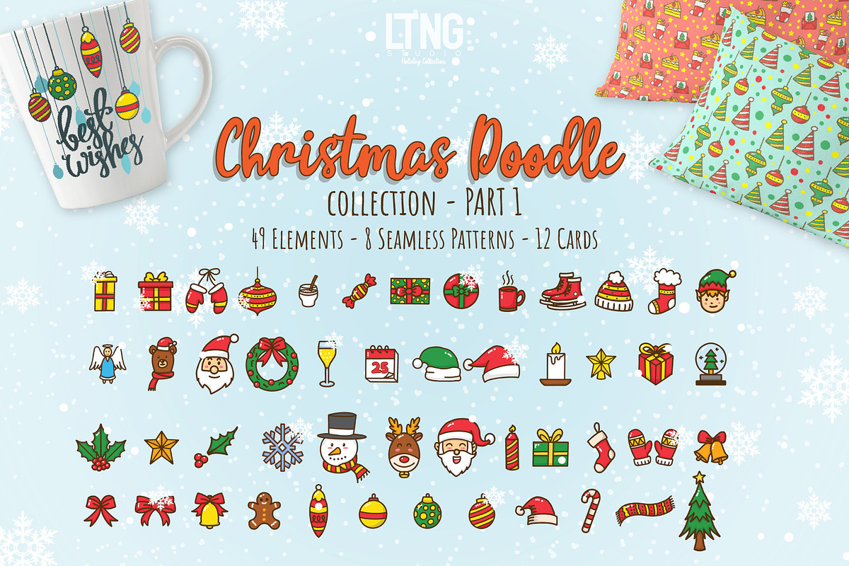 Christmas Doodle Collection Part 1 in Objects - product preview 8