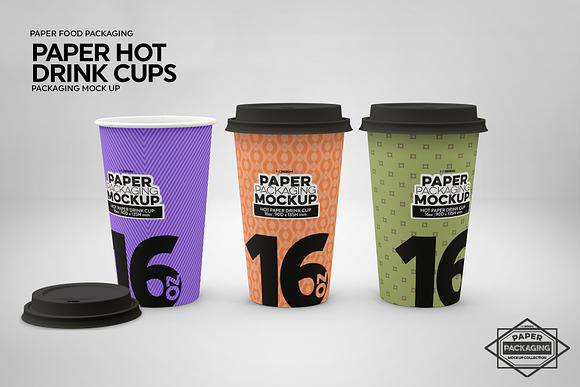 Paper Hot Drink Cups Mockup in Branding Mockups - product preview 10