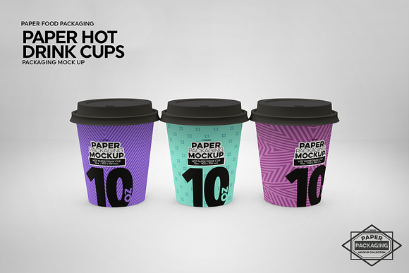 Paper Hot Drink Cups Mockup in Branding Mockups - product preview 14