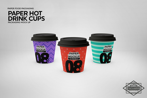 Paper Hot Drink Cups Mockup in Branding Mockups - product preview 16