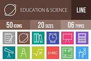 50 Education&Science Line Multicolor