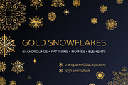 Gold Snowflakes Design Set