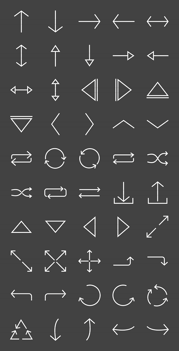 50 Arrows Line Inverted Icons in Graphics - product preview 1