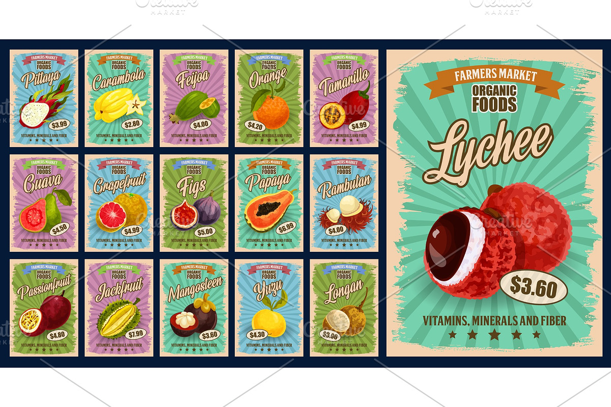 Tropical exotic fruits price in Illustrations - product preview 8