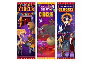 Top circus show, animals and tamers