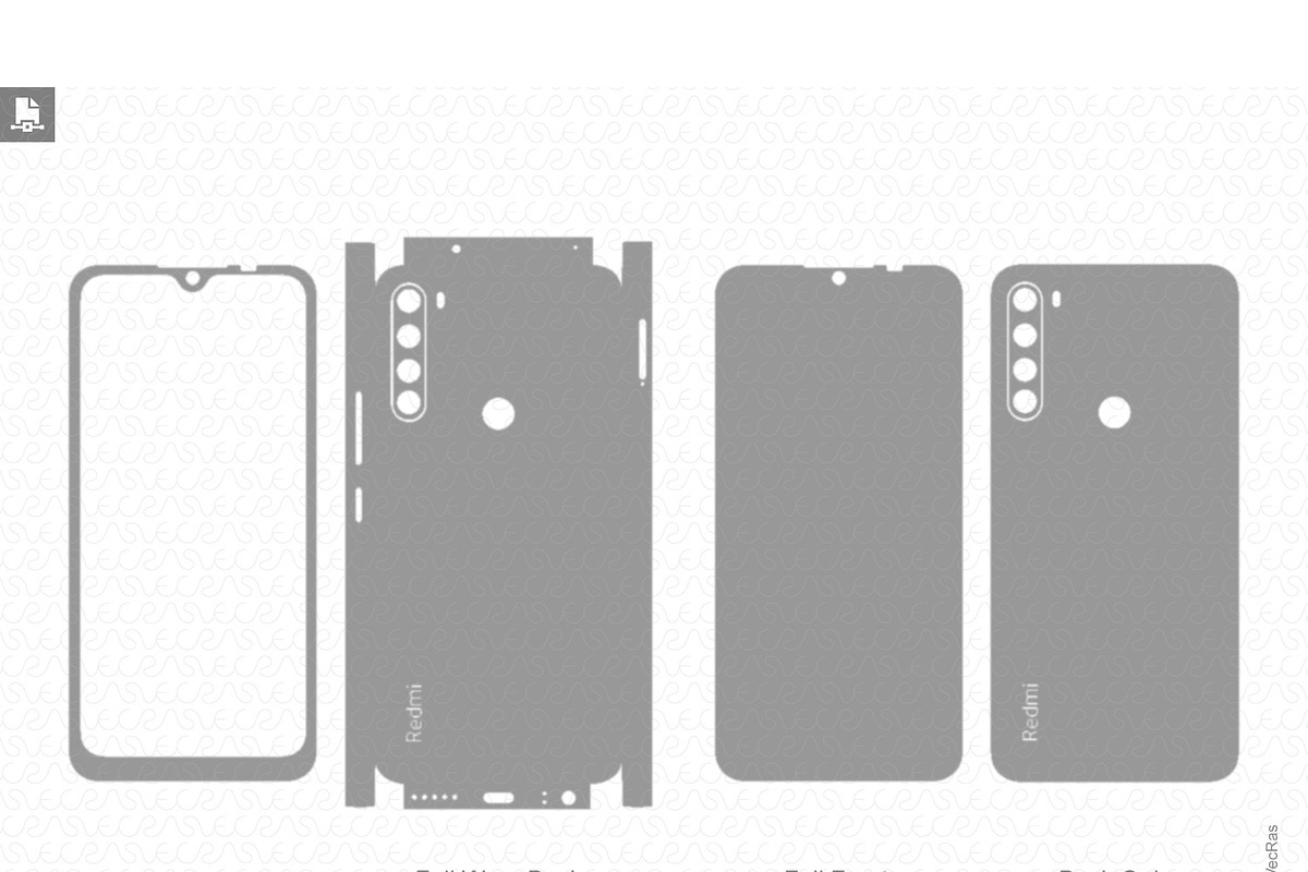 Redmi Note 8 (2019) Skin Template in Illustrations - product preview 8