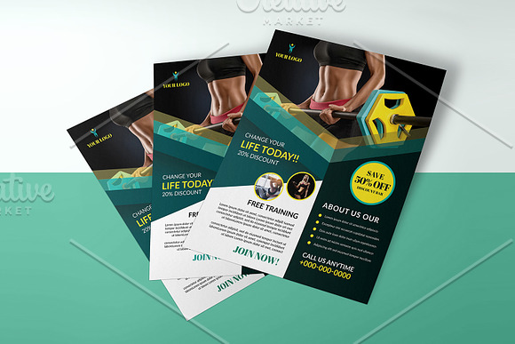 Fitness Flyer Template V1116 in Flyer Templates - product preview 1