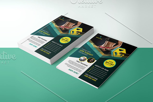 Fitness Flyer Template V1116 in Flyer Templates - product preview 3