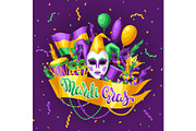 Mardi Gras party greeting or