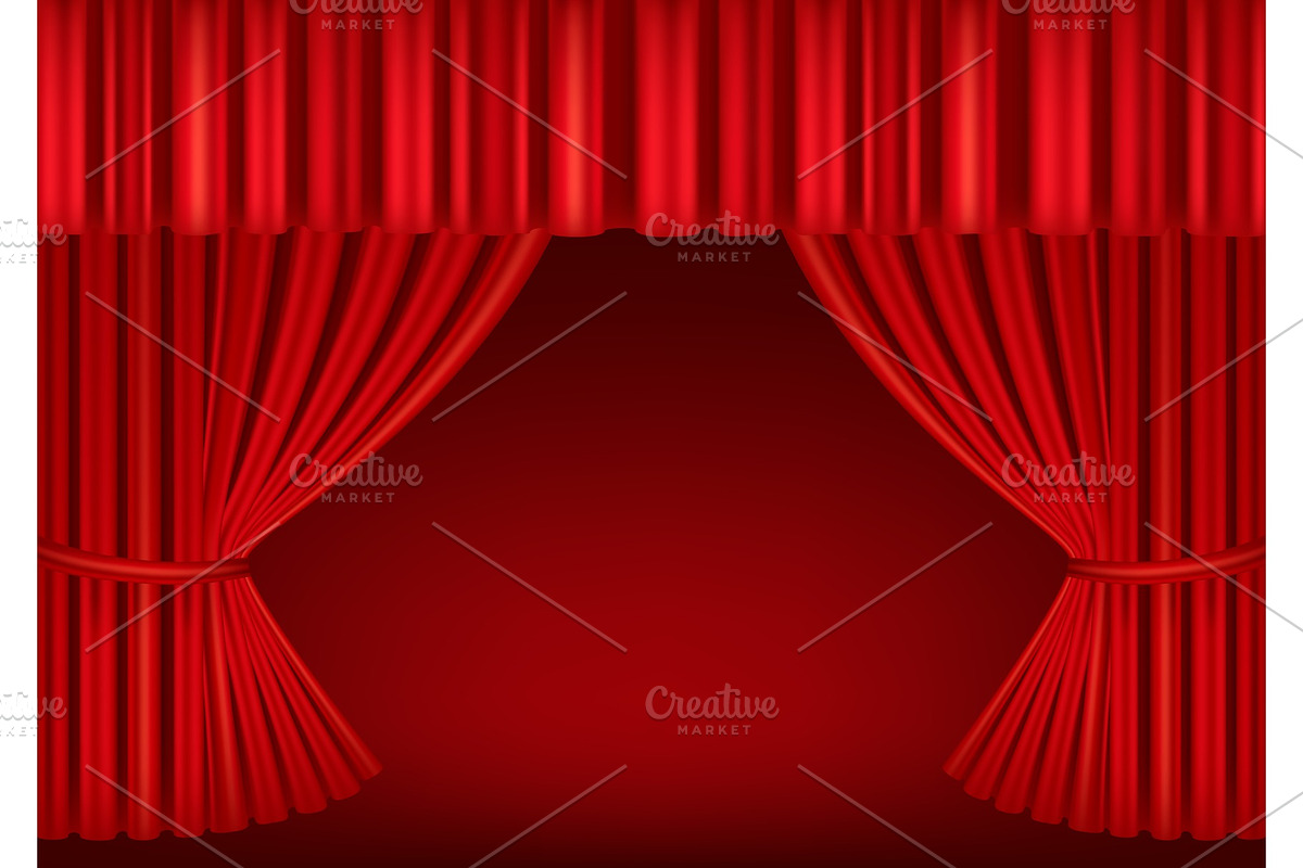 Red curtains of theater stage. in Illustrations - product preview 8
