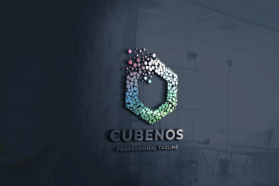 Pixel Circular Cube Logo in Logo Templates - product preview 8