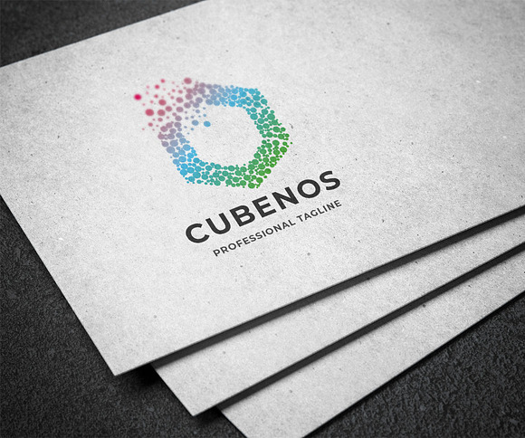 Pixel Circular Cube Logo in Logo Templates - product preview 1